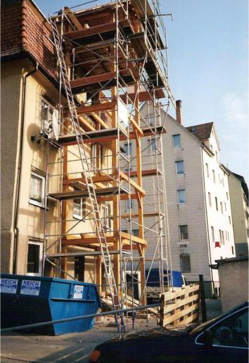 Balkon whrend der Bauzeit