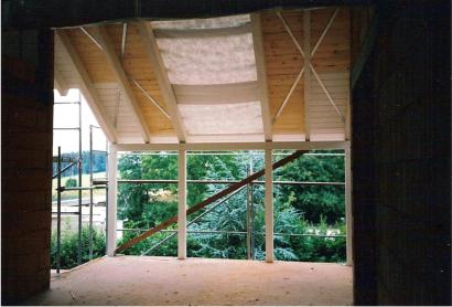 Wintergarten im Bau Innenansicht